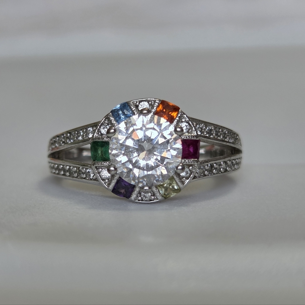 RARE✨️Rainbow 🌈 Spectrum Ring - Size 8 LGBTQ2+Pride Multicolour Charmed Aroma - Picture 11 of 14